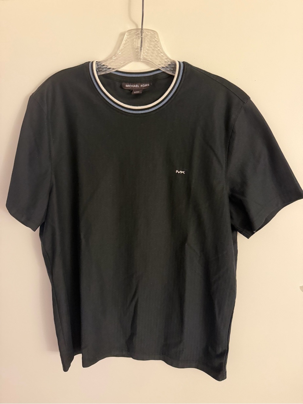 Michael Kors Black Crewneck T-Shirt with Contrasting Trim